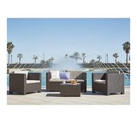 Vente-unique Salon de jardin 4 places - Gris anthracite