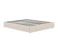 Sommier coffre 140 x 190 cm en tissu bouclette - Beige - NULOX de YSMÉE