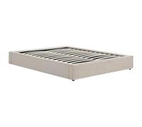 Sommier coffre 160 x 200 cm en velours côtelé - Crème - KARESO de YSMÉE