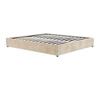 Vente-unique - Sommier Coffre 180 x 200 cm en Tissu Chenille - Beige - FIRMEO de YSMÉE