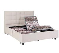 Sommier électrique de relaxation déco 2x48 plots - 2 x 70 x 190 cm - Tissu - Beige - PITUS de YSMÉE