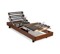 VENTE-UNIQUE Sommier électrique FENRIR 80x200 cm - Merisier