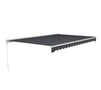 Vente-unique - Store banne motorisé avec Semi-Coffre 5 x 3 m - Anthracite - COFANA