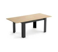 Demeyere Table à manger Craft extensible 160/200×90 cm mélamine chêne Hamilton - Naturel