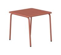 Vente-unique - Table d'appoint de Jardin en métal carrée - Terracotta - MIRMANDE de MYLIA