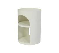 Vente-unique - Table d'appoint Naleva - métal crème 36x36 | Métal résistant et facile d'entretien