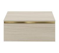 Vente-unique - Table de Chevet Suspendue avec 1 tiroir - Coloris : Naturel et doré - VUKIA