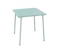 Vente-unique - Table de Jardin carrée L.70 cm en métal - Vert Amande - MIRMANDE de MYLIA