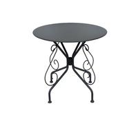 Vente-unique - Table de Jardin D.80 cm en métal façon Fer forgé - Anthracite - GUERMANTES de MYLIA