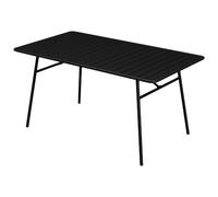 Vente-unique - Table de Jardin L.160 cm en métal - Noir - MIRMANDE de MYLIA