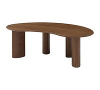 Vente-unique - Table de Salon Basse - Naturel foncé - Bois, Panneau - CALYNOR