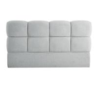 Vente-unique - Tête de lit 140 cm - Tissu texturé - Gris clair - DAMADO