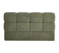 Vente-unique - Tête de lit 160 cm - Tissu texturé - Vert Olive - DAMADO