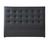 Vente-unique - Tête de lit capitonnée 140 cm - Simili - Noir - Francesco