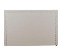 Tête de lit finition cloutée 150 cm - Tissu effet lin - Beige - ALVISE