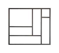Vente-unique - Verriére Atelier en Aluminium thermolaqué Noir 150 x 130 cm (L x H) - ARTENA