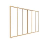Vente-unique-Verriére coulissante en Aluminium thermolaqué Naturel Clair 180x105 cm - Ravena