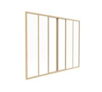 Verrière coulissante en aluminium thermolaqué naturel clair 180 x 130 cm (L x H) ? RAVENA