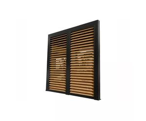 Ventelles alu Habrita Foresta PERBIV30B imitation bois pour côté 3m pour pergola bioclimatique PER3630BI et PER2430BI