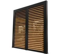 Ventelles alu Habrita Foresta PERBIV30B imitation bois pour côté 3m pour pergola bioclimatique PER3630BI et PER2430BI