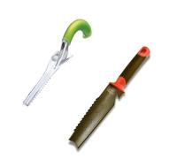 venteo NOIR ROUGE VERT Désherbeur ergonomique + Couteau de sol à main outils de qualité supérieure Creuser/désherber enlever les mauvaises herbes plus facilement et rapidement