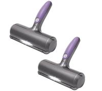 Fur Daddy - Brosse Anti Poils Animaux - Venteo - Ramasse Poils Chat Chien - Violet Et Gris - Pour Canapé Vêtements - Lot De 2