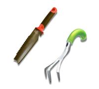 venteo Multicouleur Couteau de sol à main + Cultivateur manuel ergonomique Outils multifonctions pour votre jardin Jardinage Couperacine