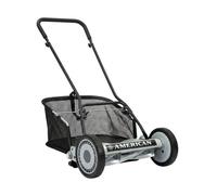 VENTEO Pack Tondeuse Hélicoïdale Manuelle 45cm 5 lames et du Bac 45 à 50cm Tondeuse Manuelle Coupe Sans Électricité Tondeuse a Gazon et Bac Amovible Réglage Hauteur Entretien Jardin Gazon