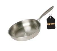 Venteo |Poele Inox 28cm| Plaque induction 2 feux | Poele Induction Durable et Résistant |Diffusion Uniforme de la Chaleur
