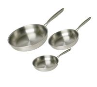 Venteo | Set de Poele Inox | Plaque induction 2 feux | Lot Casserole et Poele Induction Durable et Résistant | Set de Casserole Inox Diffusion Uniforme de la Chaleur