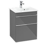 Villeroy und Boch Venticello A92201FP 46,6 x 59 x 42,5 cm, poignée chromée, Glossy Grey