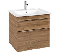 Venticello Villeroy und Boch vasque A92401RH 60,3x59x50,2cm, poignée chromée, chêne Kansas