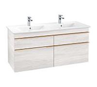 Venticello Villeroy und Boch vasque A93005E8 125,3 x 59 x 50,2 cm, poignée en cuivre, White Wood