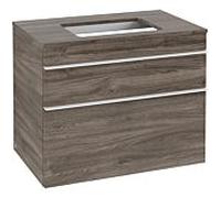 Venticello Villeroy und Boch vasque A94002RK 75,7x60,6x50,2cm, poignée blanc, chêne pierre