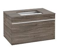 Venticello Villeroy und Boch vasque A94502RK 75,7x43,6x50,2cm, poignée blanc, chêne pierre