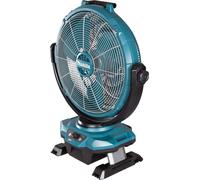 Ventilateur de chantier Makita CF003GZ Ø450 mm hybride 40V (XGT/LXT) avec adaptateur secteur Makita bleu/noir