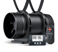 Ventilateur 100 mm, Capteur Temp/Hum, Télécommande, 6 Vitesses, Base Incluse, pour Refroidissement Électronique
