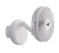Ventilateur 12V Camping-Car, USB-C Mural & Table pour Camper, Blanc