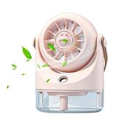Ventilateur 3 vitesses, portable, silencieux, fonction brumisation | Petit ventilateur à piles pour nomade Pour Maison Chambre Bureau Été Extérieur Camping Pêche