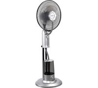 Ventilateur à brouillard 75W avec brouillard d'eau à 3 vitesses Ventilateur sur pied Ventilateur de sol Refroidisseur d'air Oscillant Argent