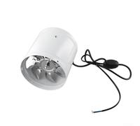 Ventilateur à canal 6 pouces 40 W économe en énergie robuste (noir) | Volume d'air de 530 m³/h, 40 dB silencieux, design à 7 pales, lame en métal, circulation efficace