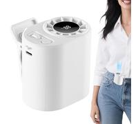 Ventilateur à clip portable rechargeable, mini ventilateur silencieux à 100 vitesses avec affichage LED pour voiture, camping, travail, voyage, chambre à coucher, bureau, tour de taille, chemise