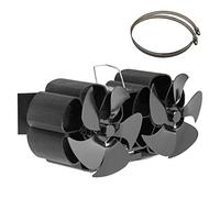Ventilateur à double extrémité pour conduit de cheminée 10 pales Petit pour poêle à bois efficace