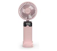 Ventilateur à main | 90 mm | 6 vitesses | Rose