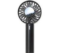 Ventilateur à main,ELVANZA,mini-ventilateur,ventilateur portable,diffusion d'air en spirale,panneau miroir,autonomie exceptionnelle,léger et portable,noir Noir