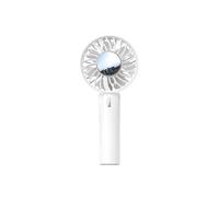 Ventilateur à main,ELVANZA,mini-ventilateur,ventilateur portable,diffusion d'air en spirale,panneau miroir,autonomie exceptionnelle,léger et portable,blanc Blanc
