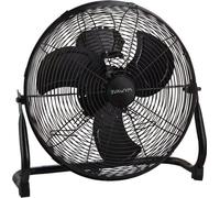Ventilateur à main en plastique, 457 cm - 3 pales - pied en métal - noir