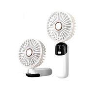 Ventilateur à Main, Mini Ventilateur Portatif Ventilateur de Bureau USB,Petit Ventilateur de Poche 5 Vitesses Avec Base