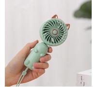 Ventilateur à main, Mini Ventilateur Portatif, ventilateur personnel à piles avec 3 vitesses pour extérieure/bureau-Vert