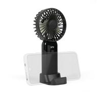 Ventilateur à main noir silencieux 2 en 1